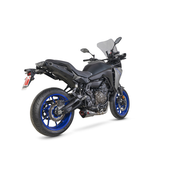 Scorpion Exhaust Yamaha Tracer 7 2020 - 2023 Serket Taper Full System Brushed Stainless Steel Sleeve